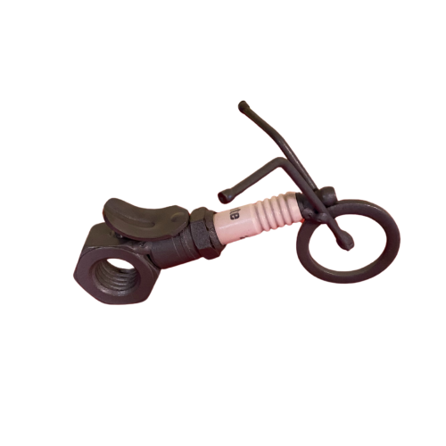 Donate $30 and receive our handcrafted made by recycled car parts Motorcycle